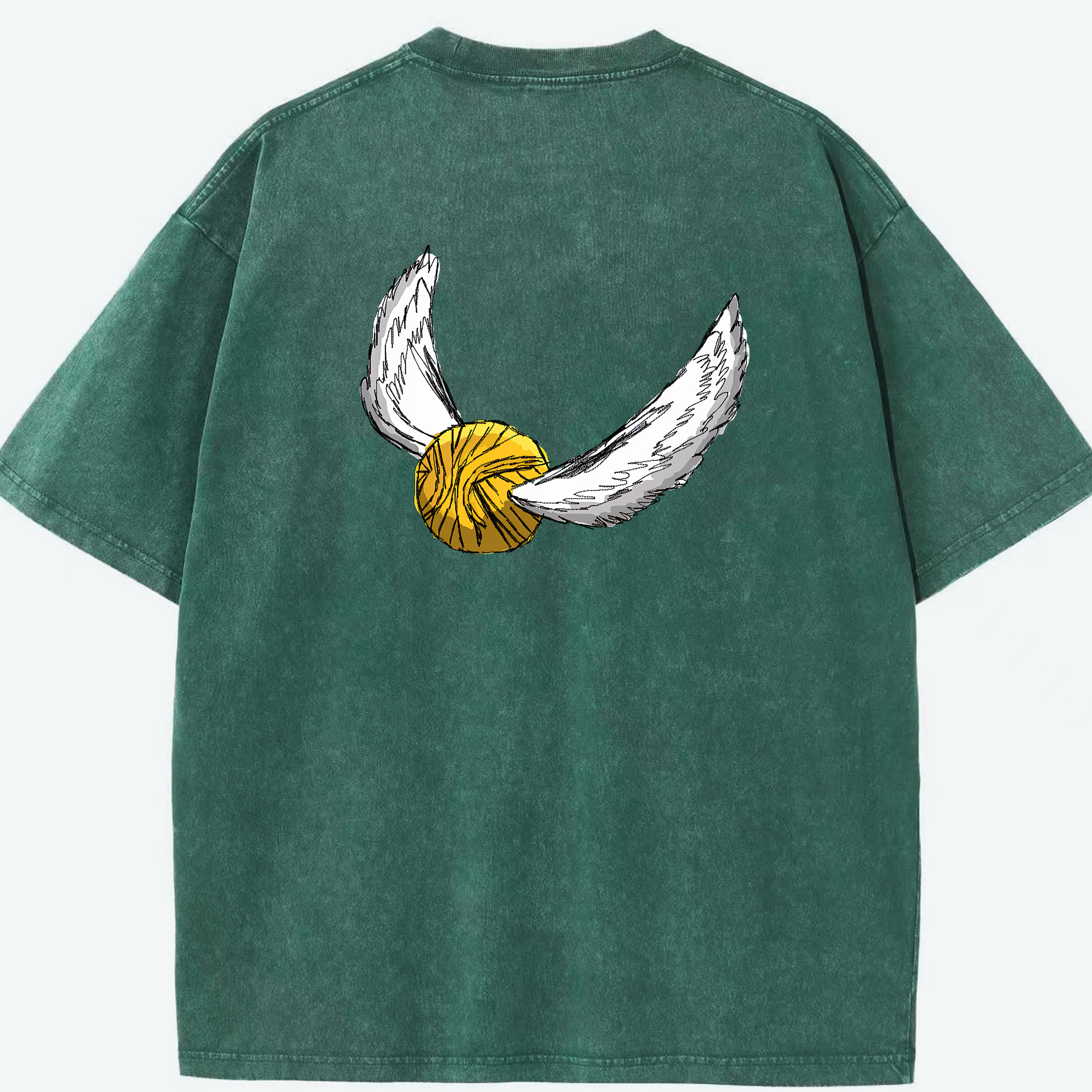 （画像用） Harry Potter ハリー・ポッターシリーズ 綿100% ヴィンテージ風 半袖Tシャツ（背面プリント）